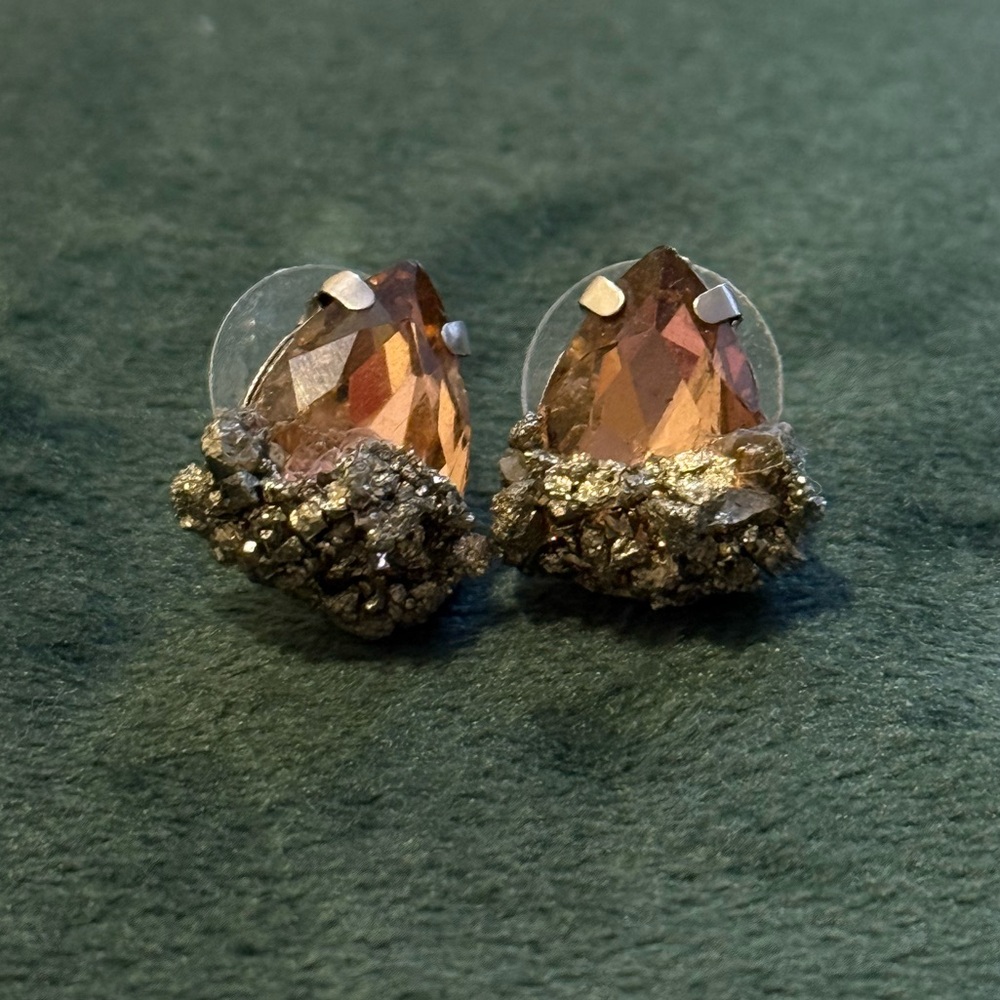 Gorgeous Handmade Druzzy Stud Earrings